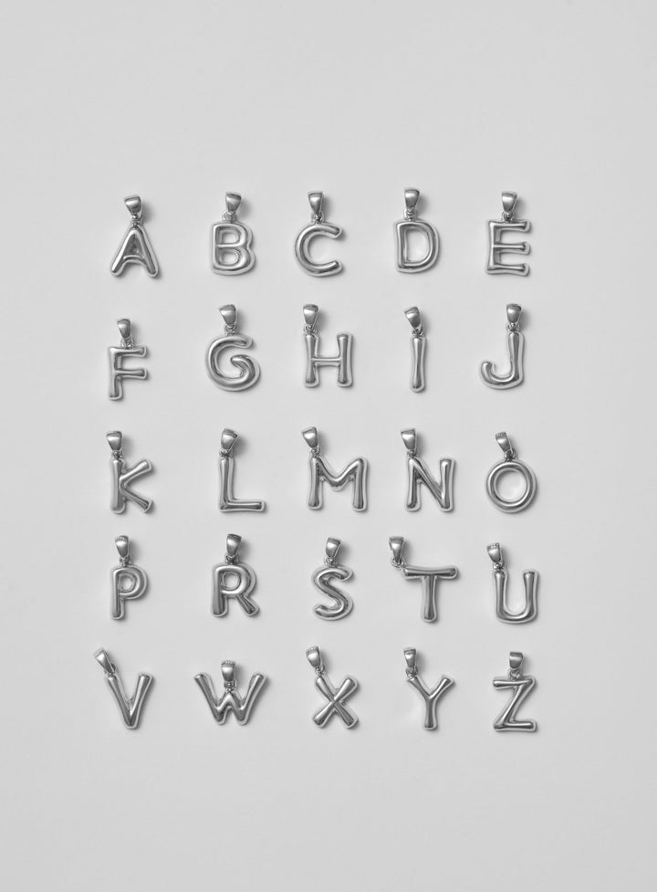 Helium Letter Silver Pendant