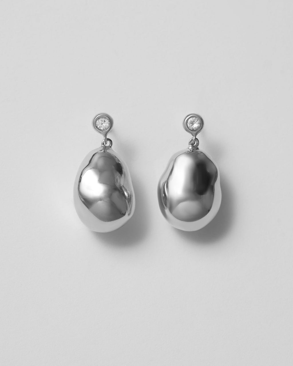 Riesenropfen Ohrringe Silber