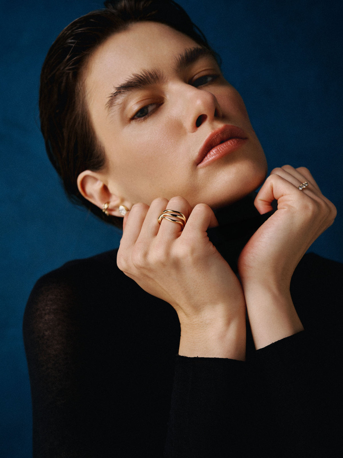 Bare Souls Three Shank 18K Gold Ring