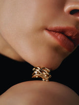 Bare Souls Fire Shank 18K Guld Ring m. 0,28 ct Diamanter