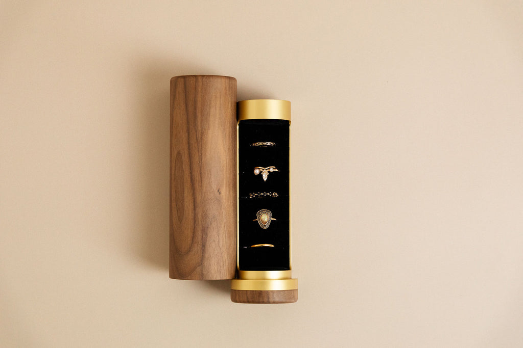 Walnuss Goldlook Schmuckbox