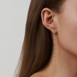 Bamboo Dangle 14K Gold Earrings