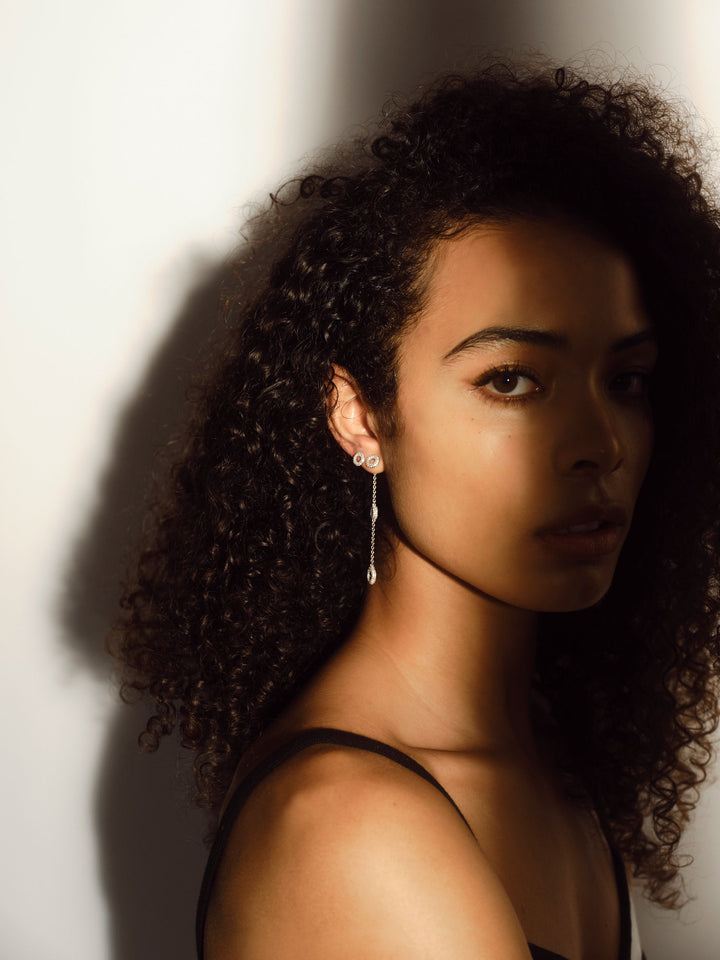 Matiné Pavé Ohrstecker 18K Weißgold mit 62 Diamanten