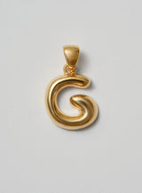 Helium Letter Gold Plated Pendant