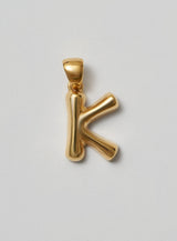 Helium Letter Gold Plated Pendant