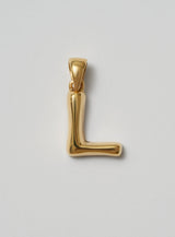 Helium Letter Gold Plated Pendant