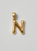 Helium Letter Gold Plated Pendant