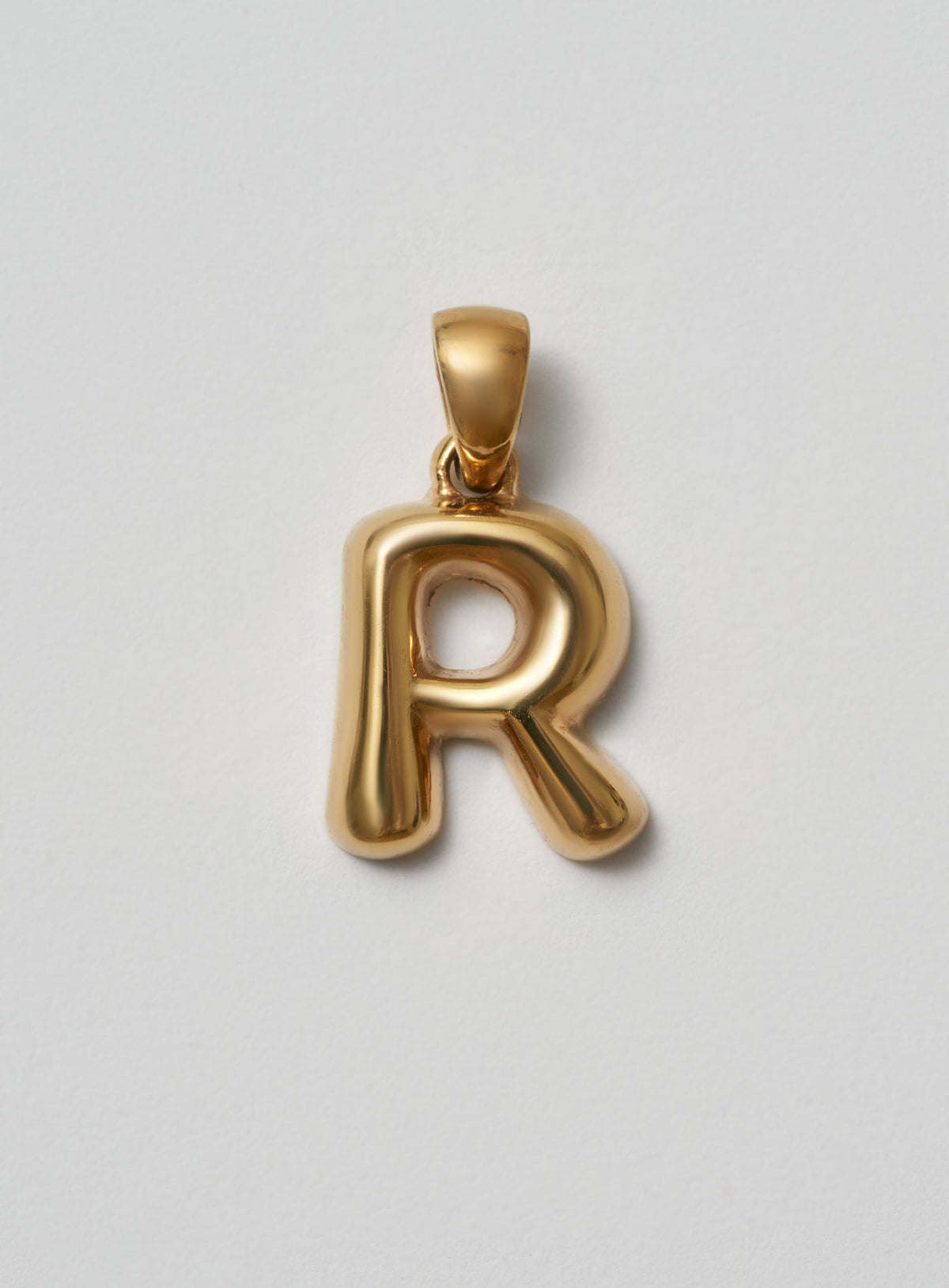 Helium Letter Plain 18K Forgyldt Halskæde