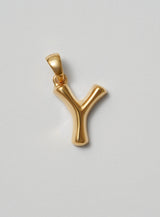 Helium Letter Gold Plated Pendant