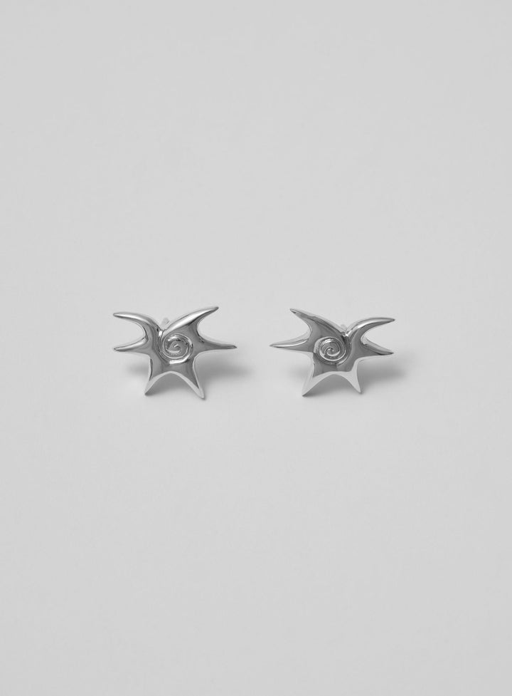 Mini Solar Silver Earrings