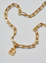 Helium Letter Gold Plated Pendant