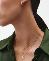 The Legacy Knot Small 18K Gold Necklace w. Diamonds