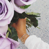 Hidden Gem 18K Gold, Whitegold or Rosegold Bangle w. Diamonds