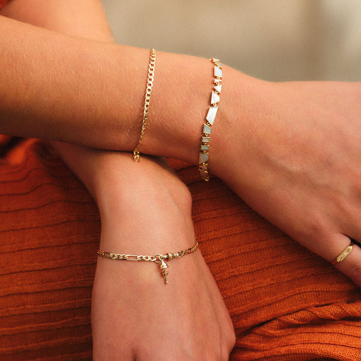 Métro Chain Armbånd 9k Guld Armbånd