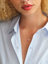 Candy 18K Rose Gold Necklace w. Diamonds & Pink Sapphire