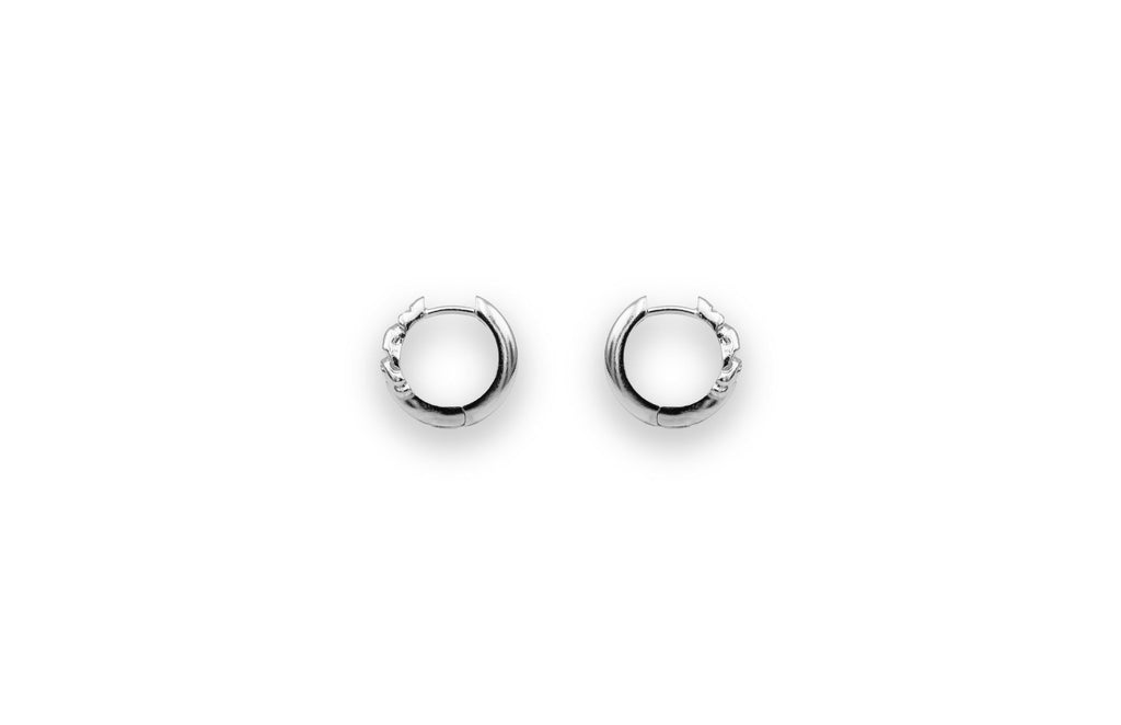 IX Rustic Silver Hoop
