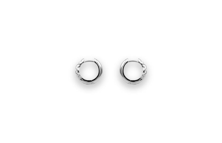 IX Rustic Silver Hoop