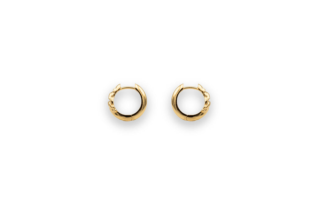 IX Rustic 22k Gold Plated Hoop