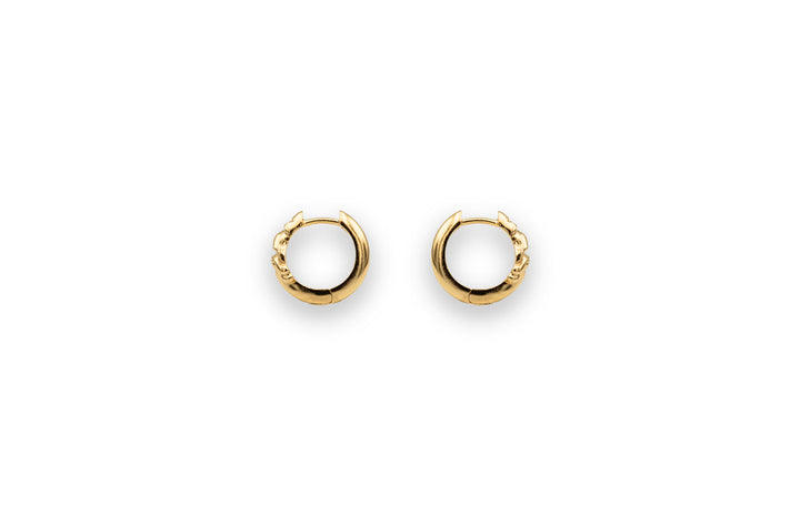 IX Rustic 22k Gold Plated Hoop