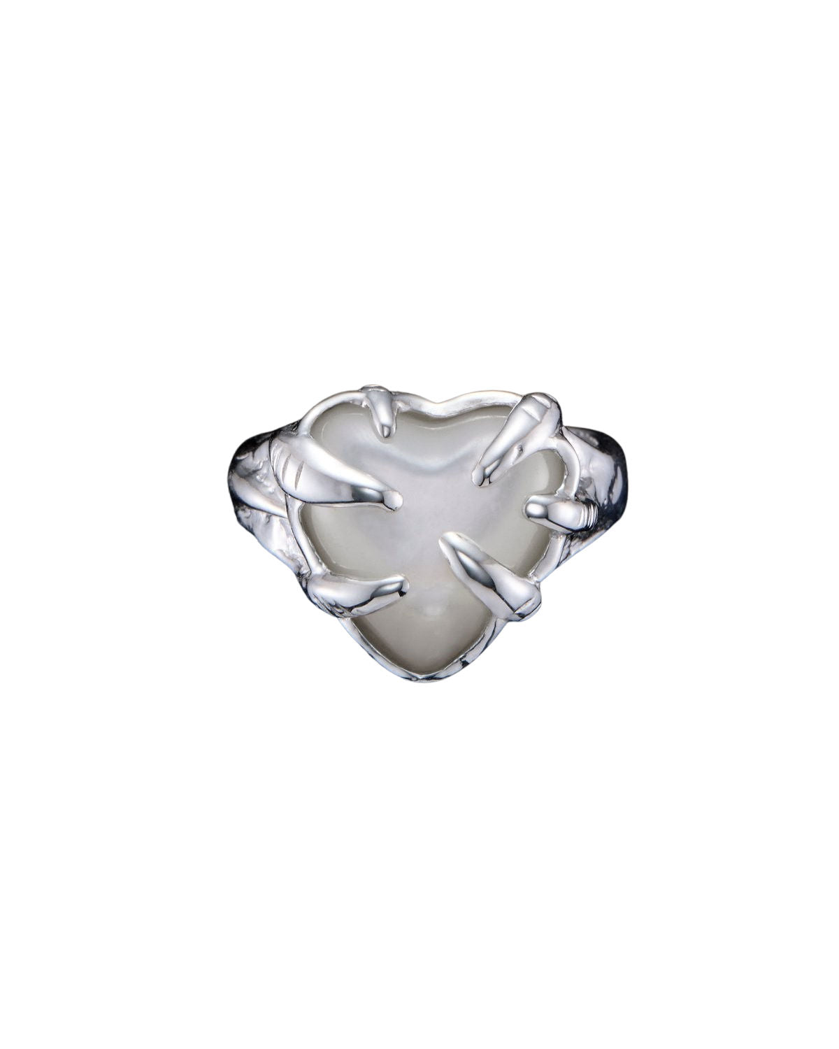 Eight of w.ands Silver Ring w. Pearl
