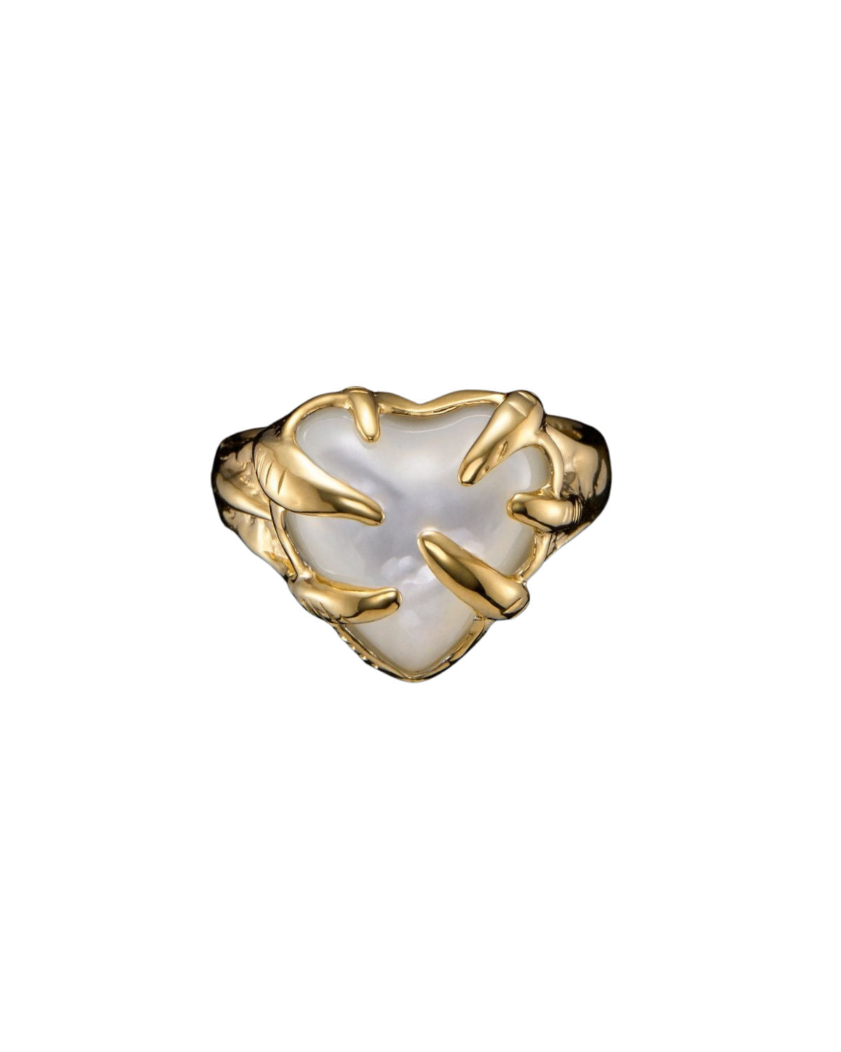 Eight of w.ands Gold Plated Ring w. Pearl