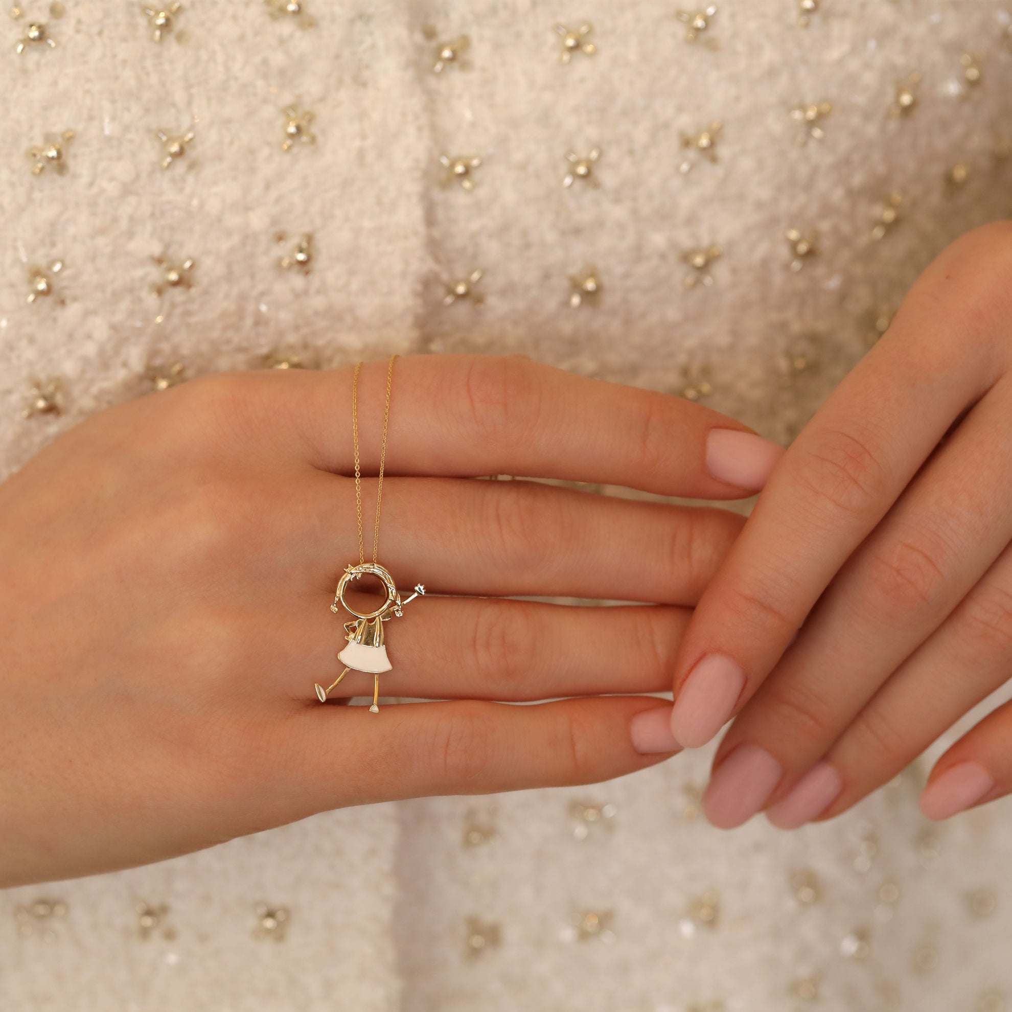 Caroline 18k Gold Halskette