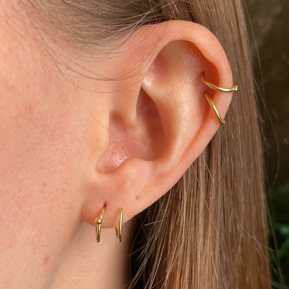 Spiral 18K & 22K Gold Earrings