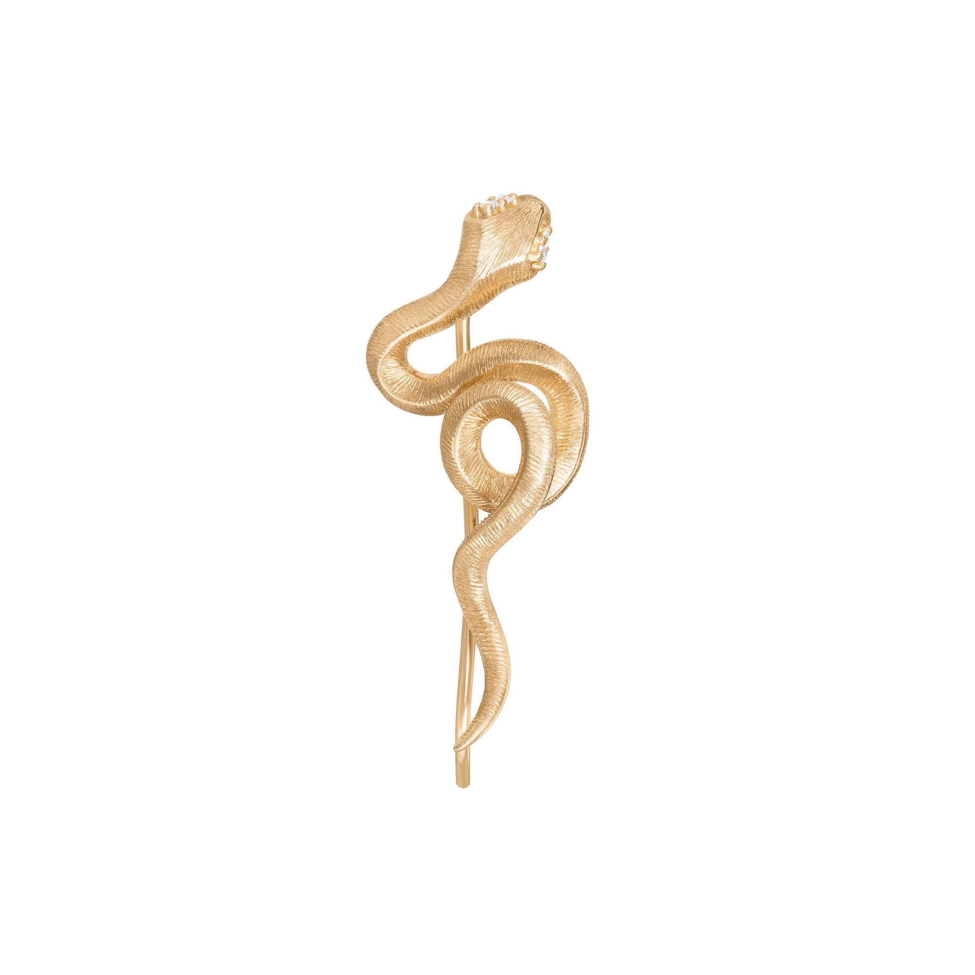 Snakes 18K Guld Ørering m. Diamanter