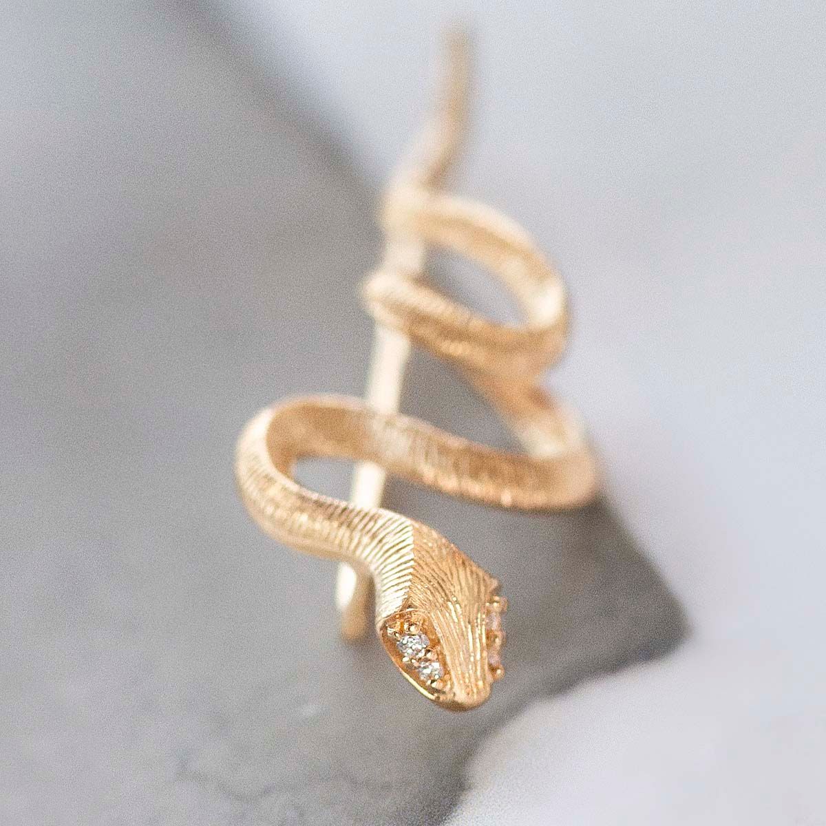 Snakes 18K Guld Ørering m. Diamanter