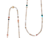 Perlen-Collier I Rutil I 90 cm