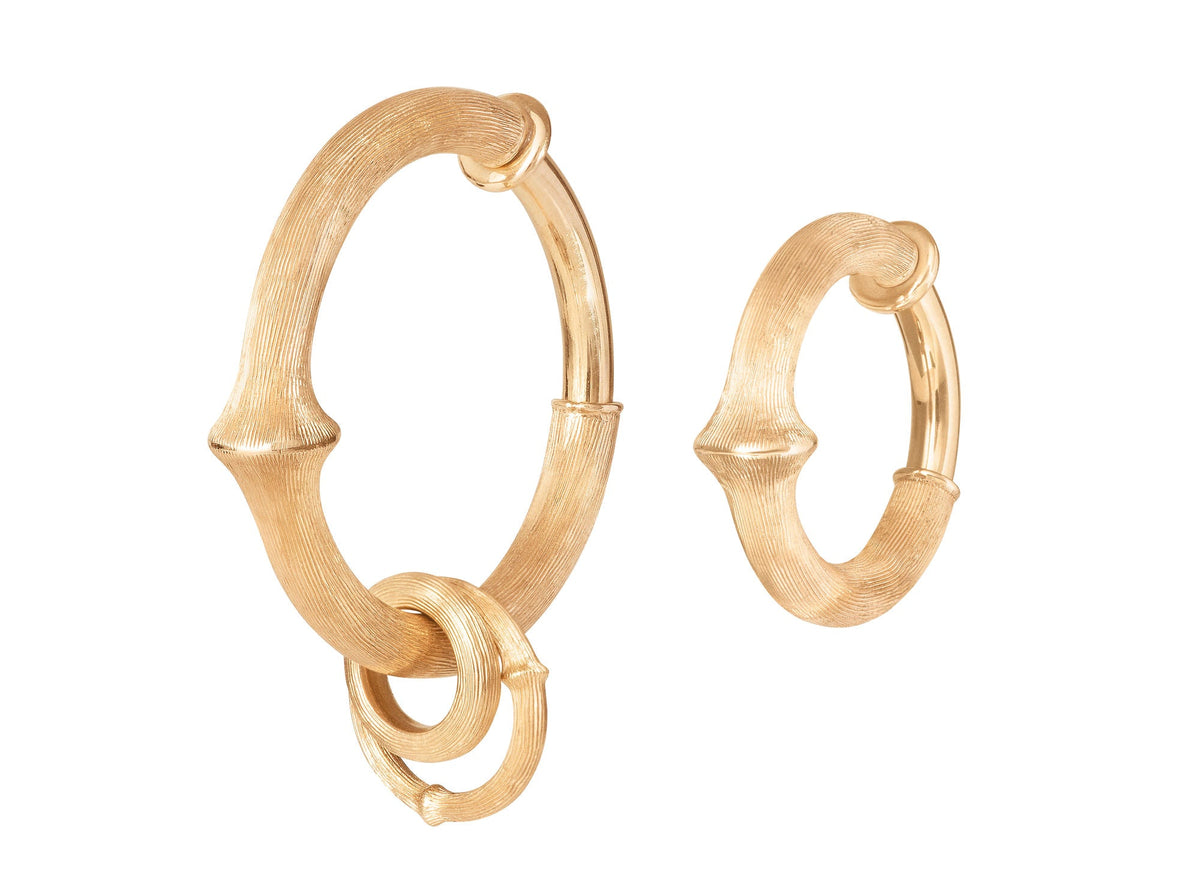 Large Nature 18K Gold Clip-on Earrings