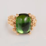 BoHo Medium 18K Gold Ring w. Diamonds & Tourmaline