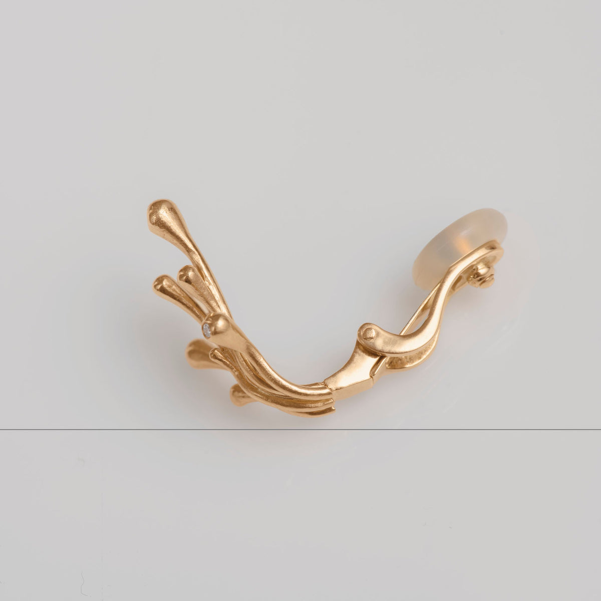 BoHo kleiner 18K Gold Ohrclip I Diamanten