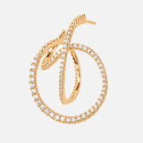 Twisted Love bands 18K Gold Earring w. Diamonds