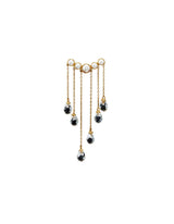 Rain Gold Plated Earring w. Gemstones
