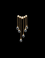 Rain Gold Plated Earring w. Gemstones