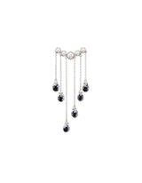 Rain Silver Earring w. Gemstones
