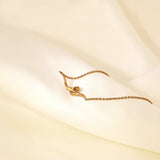 Unda 14K Gold Necklace w. Diamond