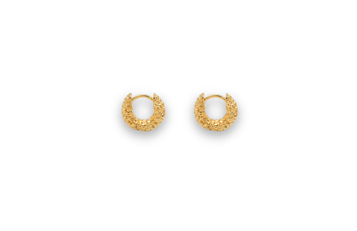 IX Zoe 22k Gold Plated Hoop