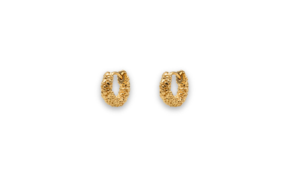 IX Zoe 22k Gold Plated Hoop