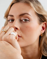 IX Crunchy Mini Oval Silver Ring