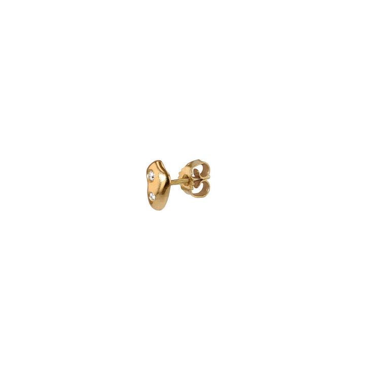 Spuma III 14K Gold Stud w. Diamond