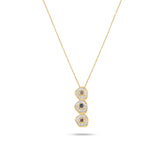 Desert Rose 18K Gold Necklace w. Sapphires and Diamonds