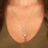 Desert Rose Bouquet 18k Guld Halskæde m. Diamanter