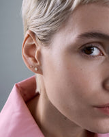 Seksgrabbet Diamant 14K Hvidguld ørestikker m. Diamanter