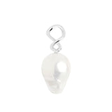 Twister Silver Pendant w. Pearl