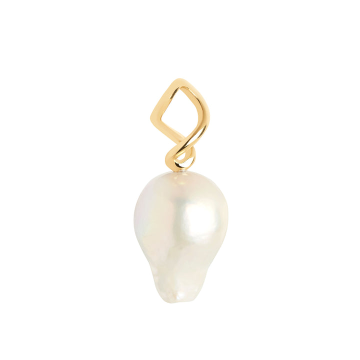 Twister Gold Plated Pendant w. Pearl