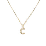 Dala Engraved Initial 9K Gold Necklace