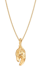 Junger Fisch großer Klaue 18k Gold Anhänger