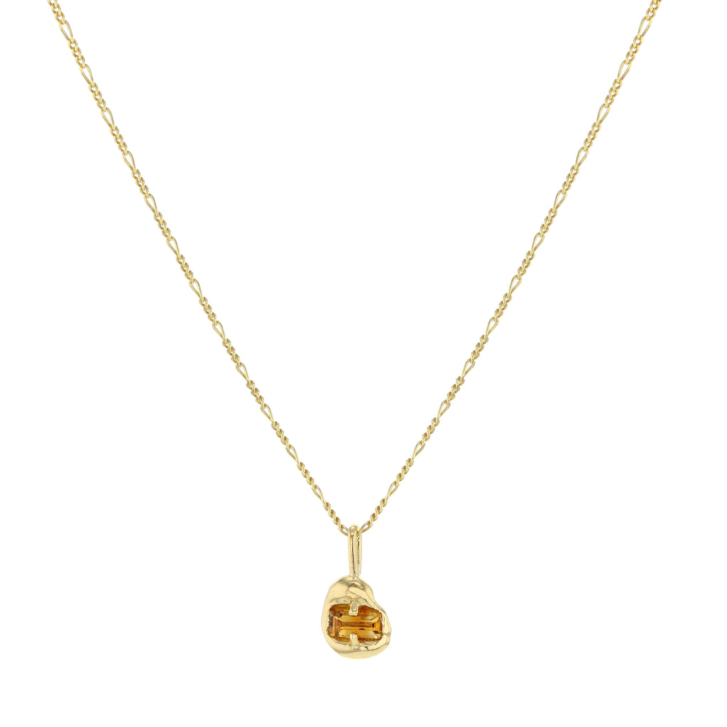 Hasla | Vital Gold Plated Pendant w. Orange Zirconia